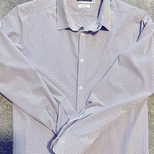 Mizzen + Main Men’s Dress Shirt Size Large Trim Fit